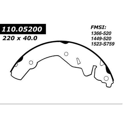 CENTRIC PARTS Centric Brake Shoes, 111.05200 111.05200